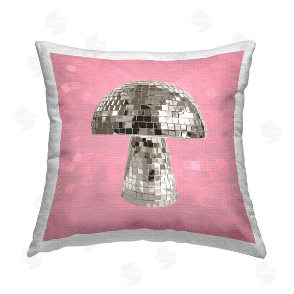 Stupell Industries Stupell Studio | Retro Disco Ball Mushroom Printed Throw Pillow