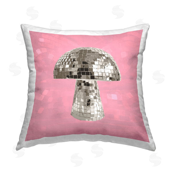 stupell industries Stupell Studio | Retro Disco Ball Mushroom Printed Throw Pillow