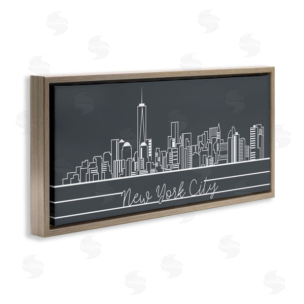 Stupell Industries Stupell Studio | Retro New York City Skyline Geometric Linework