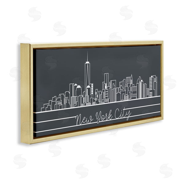 Stupell Industries Stupell Studio | Retro New York City Skyline Geometric Linework