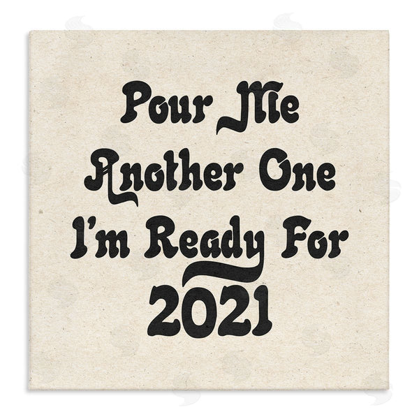 stupell industries Stupell Studio | Retro Pour Me Another 2021 Quote Soft Pattern Wall Art