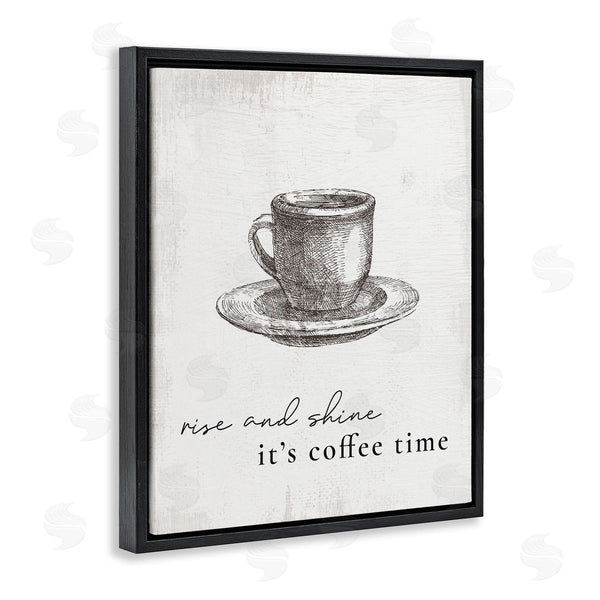 Stupell Industries Stupell Studio | Rise And Shine Coffee Time Morning Inspirational Phrase Wall Art