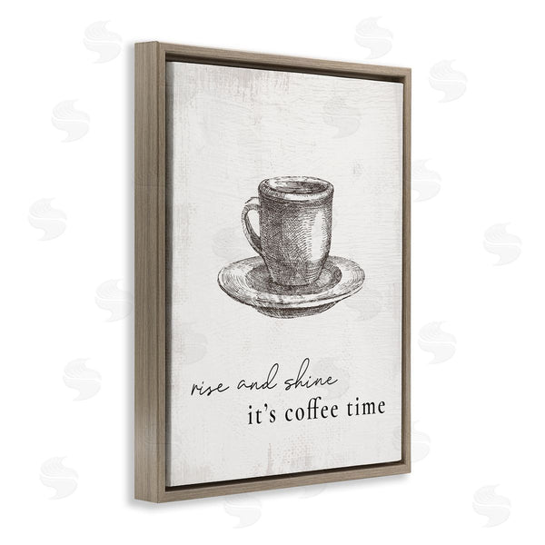 Stupell Industries Stupell Studio | Rise And Shine Coffee Time Morning Inspirational Phrase Wall Art