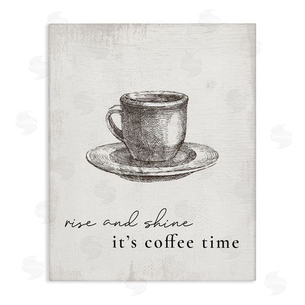 stupell industries Stupell Studio | Rise and Shine Coffee Time Morning Inspirational Phrase Wall Art