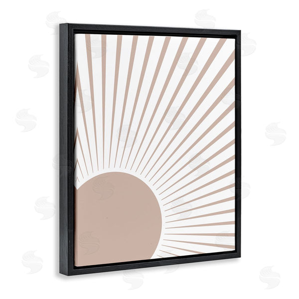 Stupell Industries Stupell Studio | Rising Sun Light Ray Pop Neutral Geometric Horizon Wall Art