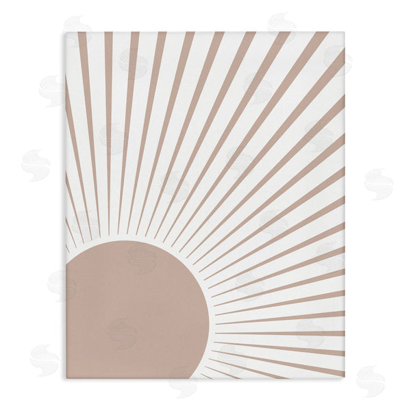 stupell industries Stupell Studio | Rising Sun Light Ray Pop Neutral Geometric Horizon Wall Art