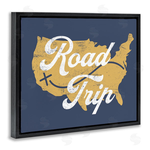Stupell Industries Stupell Studio | Road Trip Vintage Text Traveling Country Map Wall Art