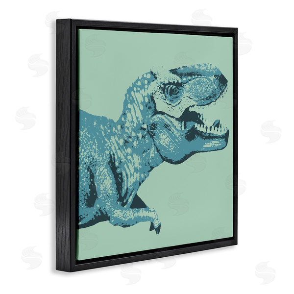 Stupell Industries Stupell Studio | Roaring T-Rex Dinosaur Vintage Stamp Style Design Wall Art