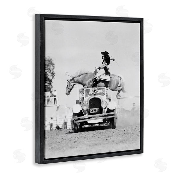 Stupell Industries Stupell Studio | Rodeo Girl Jumping Horse Wall Art