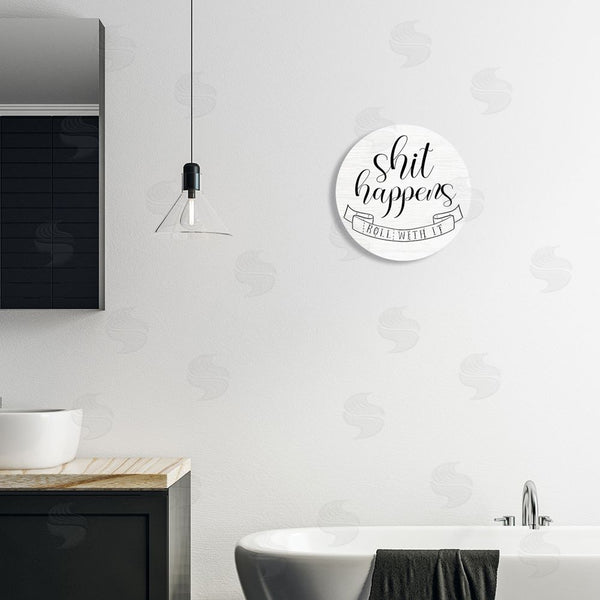 Stupell Industries Stupell Studio | Roll With It Toilet Paper Wall Art