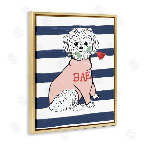 Stupell Industries Stupell Studio | Romantic Bichon Puppy Pink Sweater