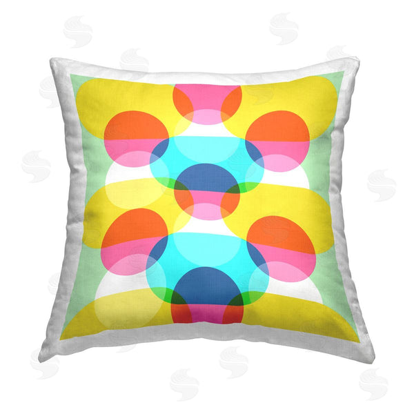 stupell industries Stupell Studio | Round Geometric Primaries Printed Throw Pillow