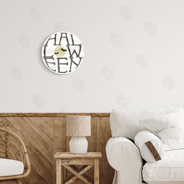 Stupell Industries Stupell Studio | Round Halloween Bats Word Wall Art