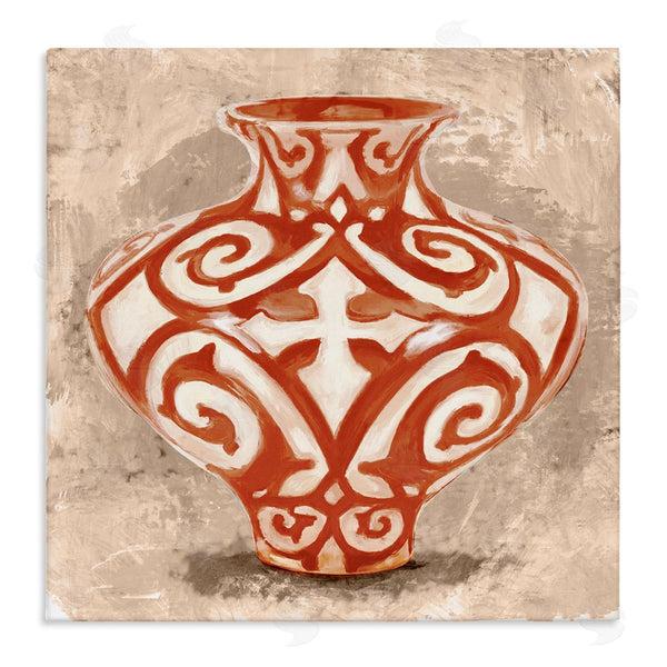 stupell industries Stupell Studio | Round Urn Modern Still Life Bold Red Pattern Wall Art