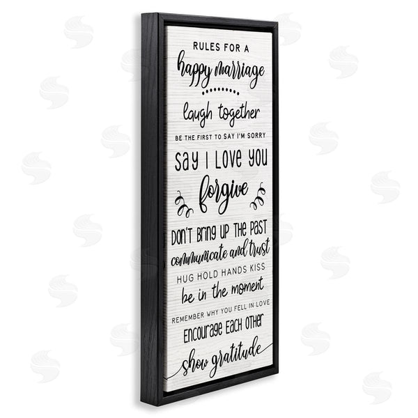 Stupell Industries Stupell Studio | Rules For Happy Marriage List Wall Art