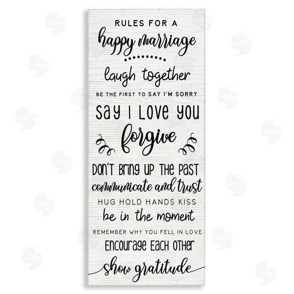 stupell industries Stupell Studio | Rules For Happy Marriage List Wall Art