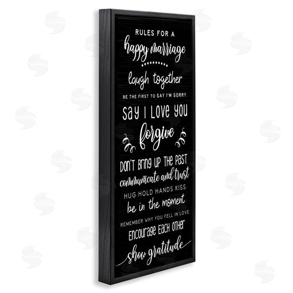 Stupell Industries Stupell Studio | Rules For Happy Marriage Wall Art