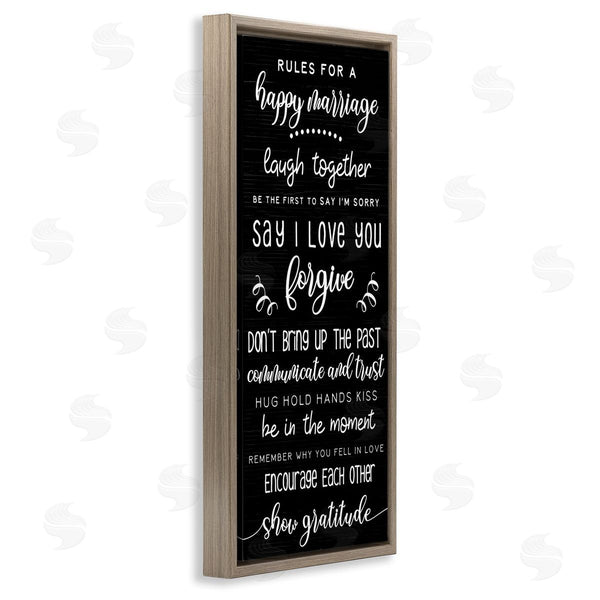 Stupell Industries Stupell Studio | Rules For Happy Marriage Wall Art