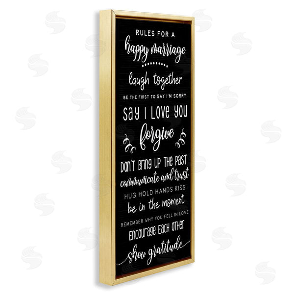 Stupell Industries Stupell Studio | Rules For Happy Marriage Wall Art
