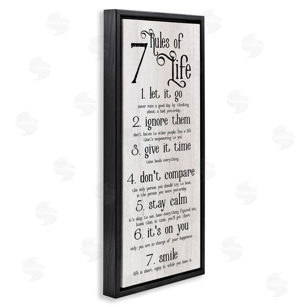 Stupell Industries Stupell Studio | Rules Of Life Motivating List Wall Art