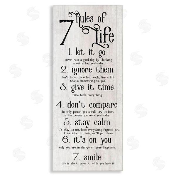 stupell industries Stupell Studio | Rules Of Life Motivating List Wall Art