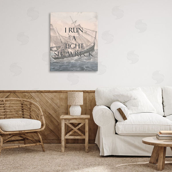 Stupell Industries Stupell Studio | Run A Tight Shipwreck Wall Art
