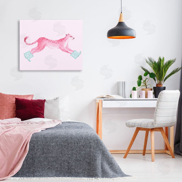 Stupell Industries Stupell Studio | Running Leopard In Boots Wall Art