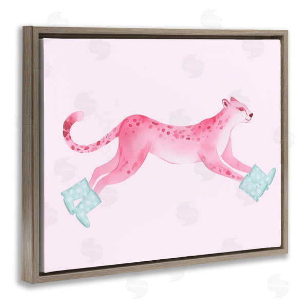 Stupell Industries Stupell Studio | Running Leopard In Boots Wall Art