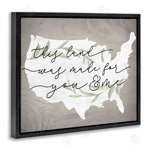 Stupell Industries Stupell Studio | Rustic Americana Cursive Typography Quote USA Map Wall Art