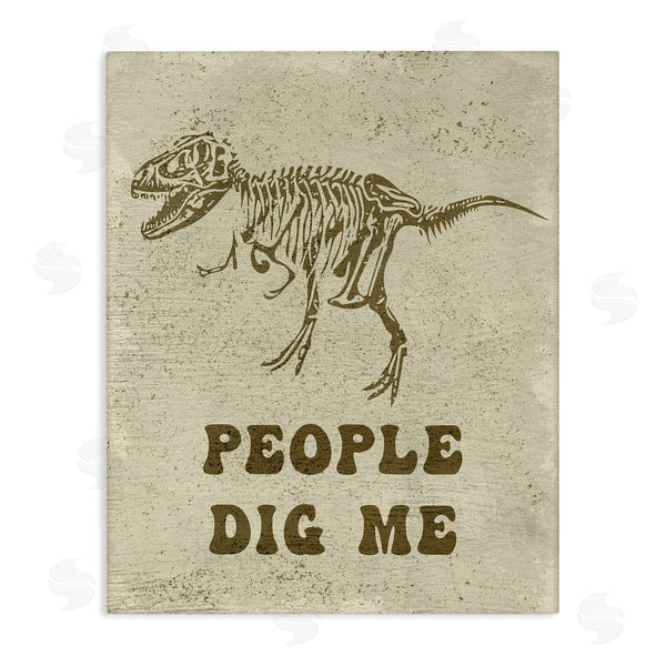 stupell industries Stupell Studio | Rustic Dinosaur Skeleton T-Rex People Dig Me Wall Art