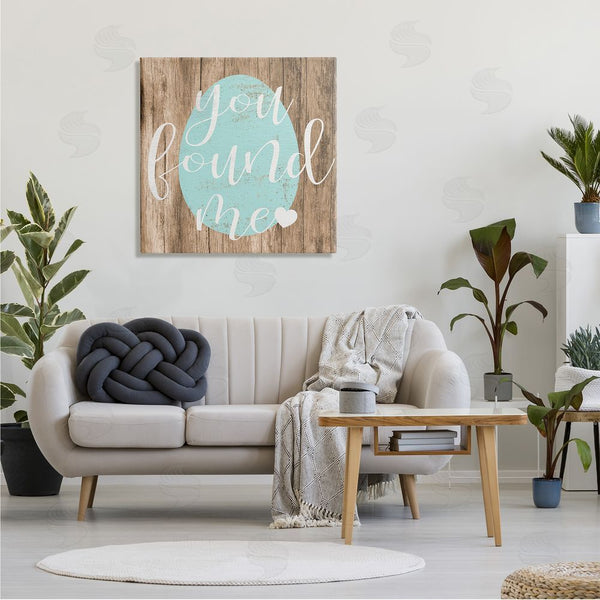 Stupell Industries Stupell Studio | Rustic Easter You Found Me Phrase Blue Egg Wall Art