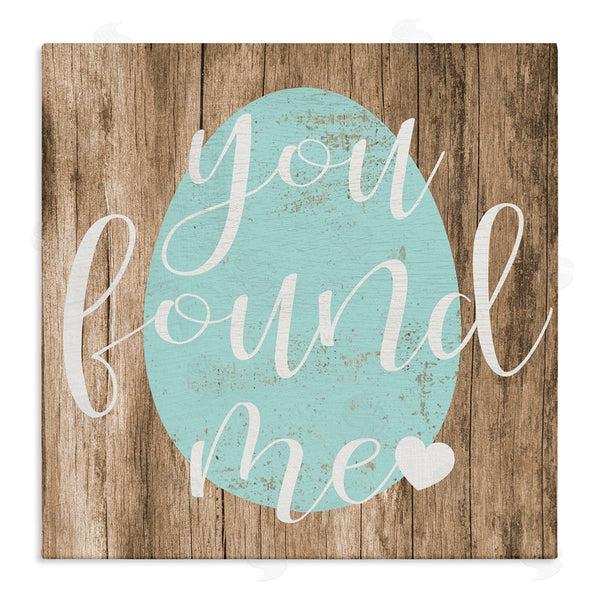Stupell Industries Stupell Studio | Rustic Easter You Found Me Phrase Blue Egg Wall Art