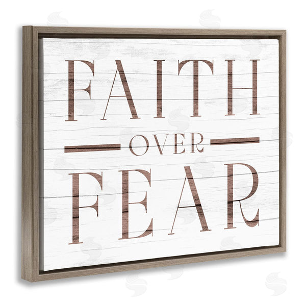Stupell Industries Stupell Studio | Rustic Faith Over Fear Wall Art