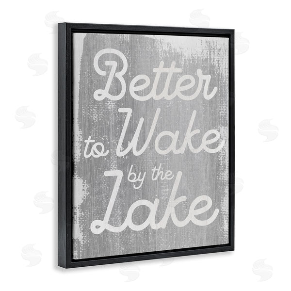 Stupell Industries Stupell Studio | Rustic Grey Lake Phrase Wall Art