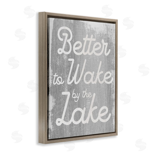Stupell Industries Stupell Studio | Rustic Grey Lake Phrase Wall Art
