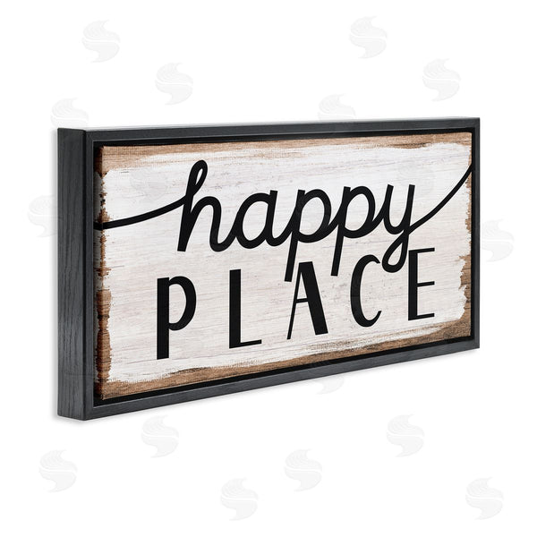 Stupell Industries Stupell Studio | Rustic Happy Place Distressed Sign