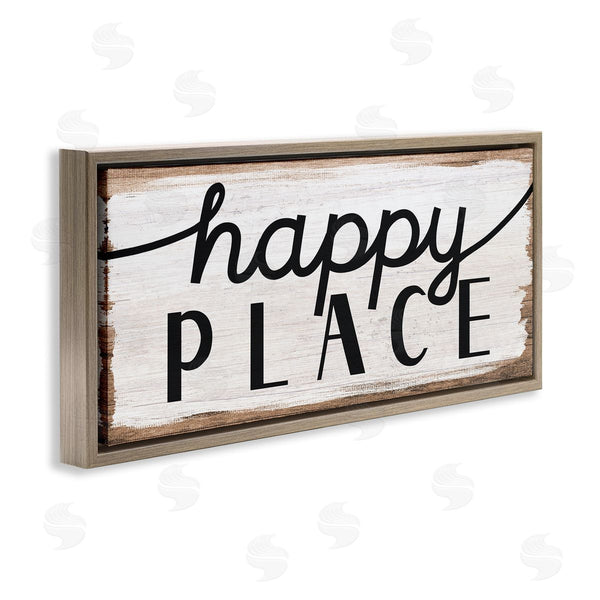 Stupell Industries Stupell Studio | Rustic Happy Place Distressed Sign