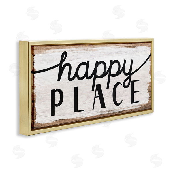 Stupell Industries Stupell Studio | Rustic Happy Place Distressed Sign