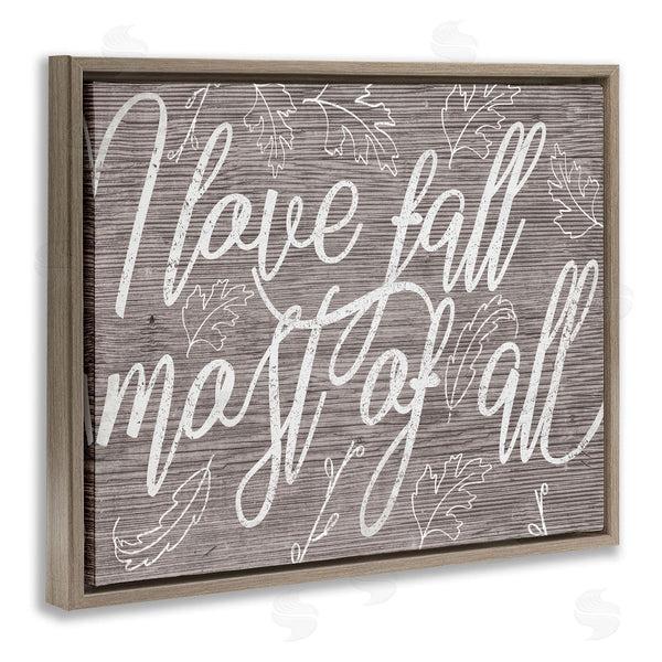 Stupell Industries Stupell Studio | Rustic I Love Fall Wood Pattern