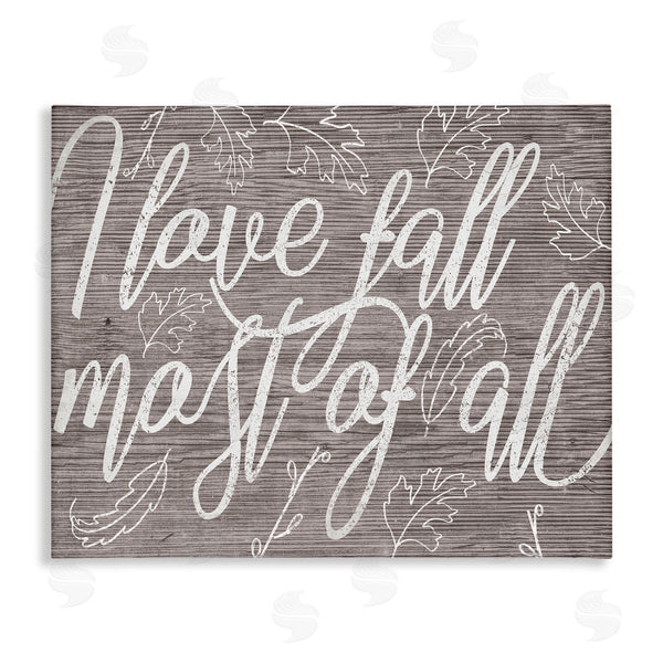 stupell industries Stupell Studio | Rustic I Love Fall Wood Pattern