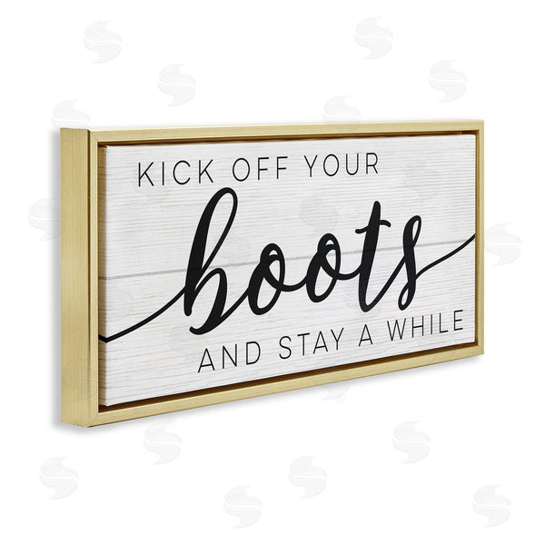 Stupell Industries Stupell Studio | Rustic Kick Off Your Boots Sign