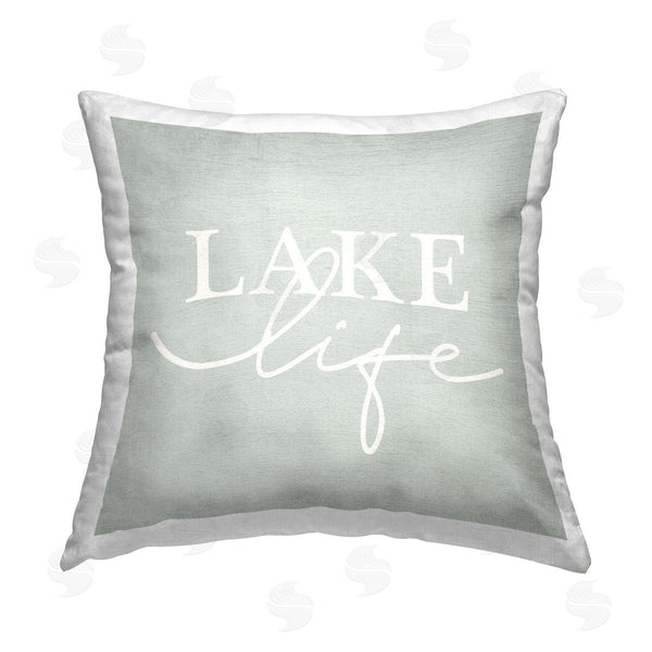 stupell industries Stupell Studio | Rustic Lake Life Printed Throw Pillow