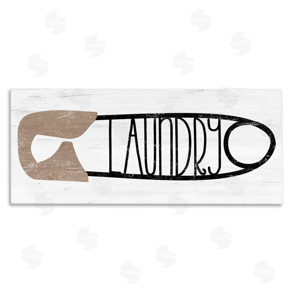 stupell industries Stupell Studio | Rustic Laundry Clothespin Shape Wall Art