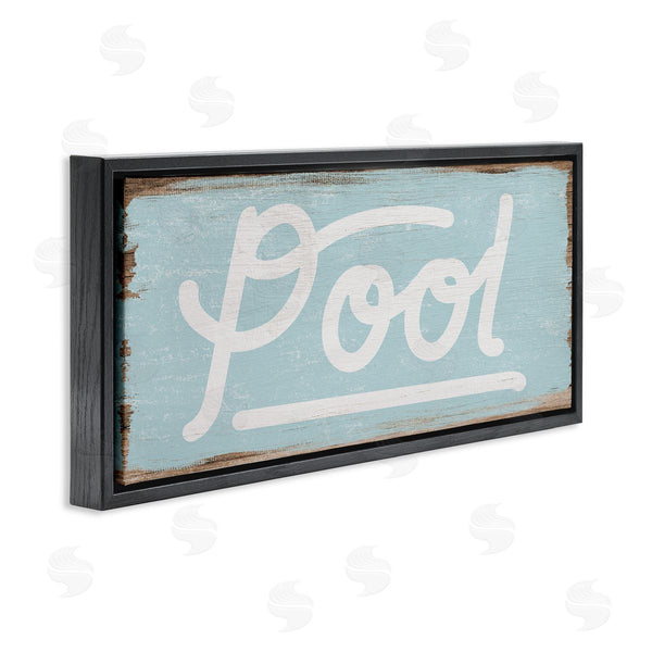 Stupell Industries Stupell Studio | Rustic Pool Sign Distressed Wood