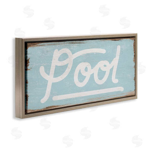 Stupell Industries Stupell Studio | Rustic Pool Sign Distressed Wood