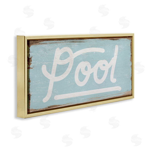 Stupell Industries Stupell Studio | Rustic Pool Sign Distressed Wood