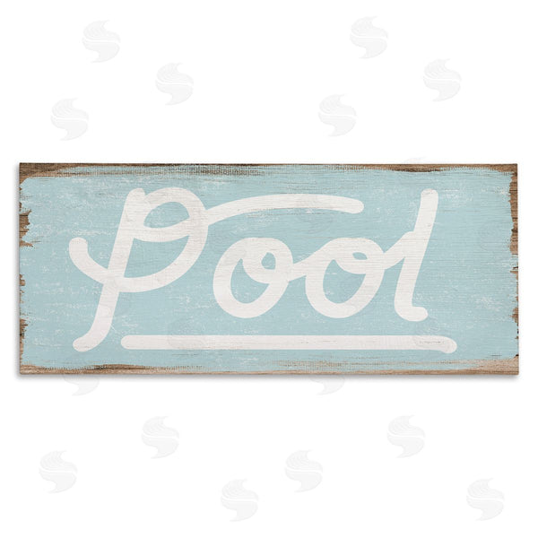 stupell industries Stupell Studio | Rustic Pool Sign Distressed Wood