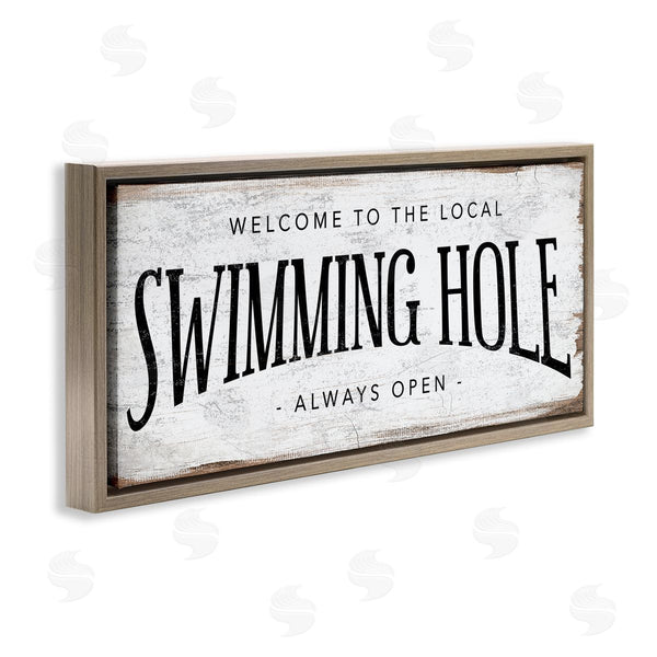 Stupell Industries Stupell Studio | Rustic Summer Swimming Hole Sign