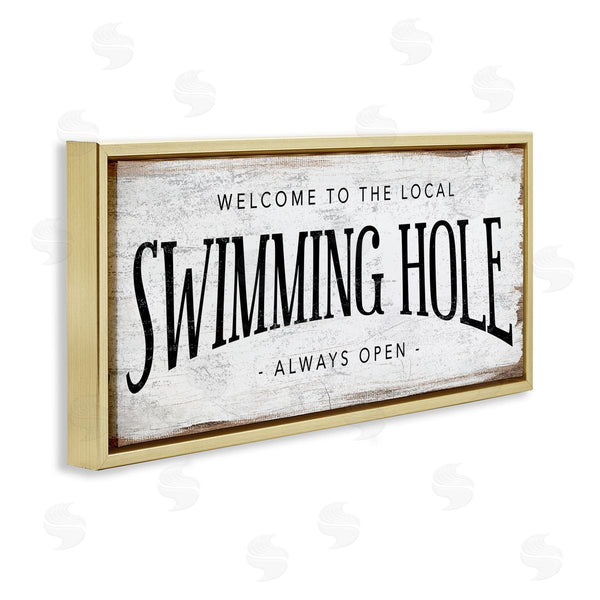 Stupell Industries Stupell Studio | Rustic Summer Swimming Hole Sign