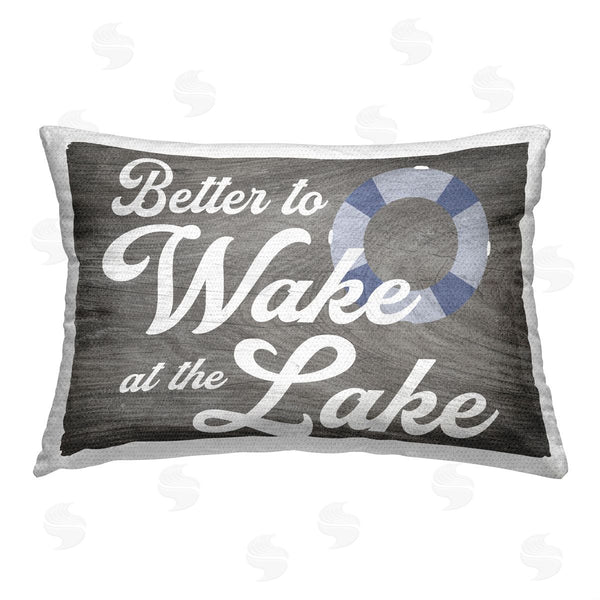 Stupell Industries Stupell Studio | Rustic Wake At Lake Printed Throw Pillow